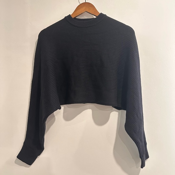 WILFRED FREE Lolan 100% Merino Wool Cropped Knit Sweater - Picture 1 of 5